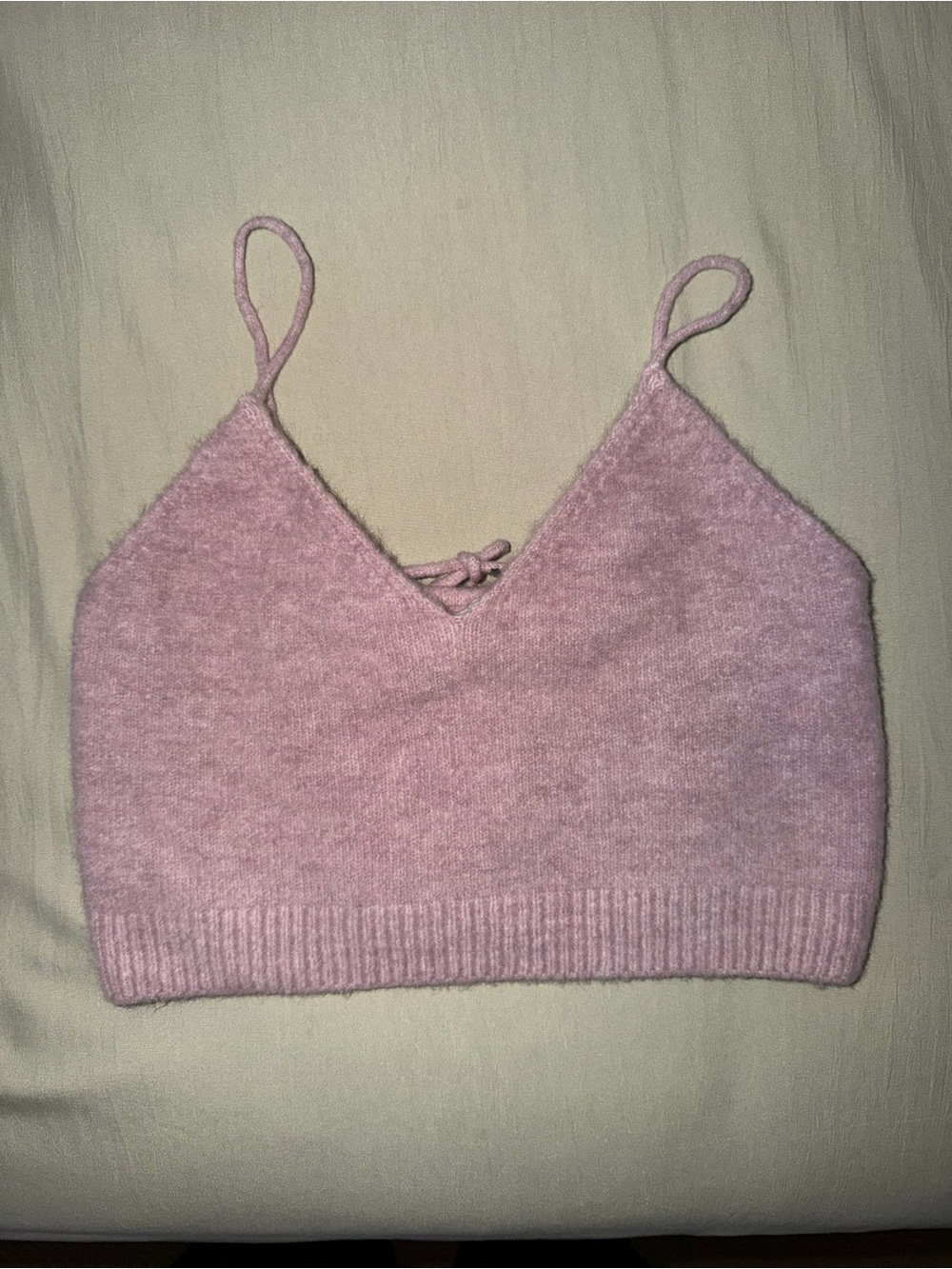 Zara Lilac Knit Spaghetti-Strap Cami